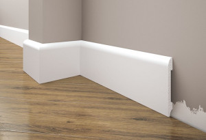 Plinta decorativa Elegance compactpolimer-lpc11 80mm/2,44 m alb