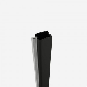 Profil aluminiu inchidere nisa cu cheder magnetic, negru
