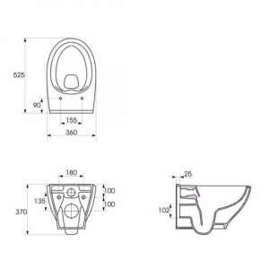 SET A29 Vas wc suspendat Cersanit Moduo Clean On cu capac Moduo slim, soft close - Img 2
