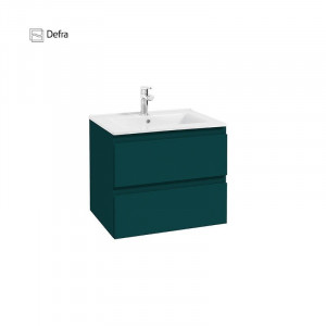 Set mobilier suspendat Defra Como cu lavoar Olex 60 cm, verde