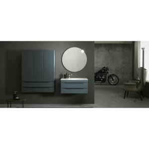 Set mobilier suspendat Kolpasan Malaya cu lavoar 80 cm, gri inchis - Img 2