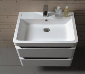 Set mobilier suspendat Kuma HANNA 60 cu lavoar granulon Black Star - Img 2
