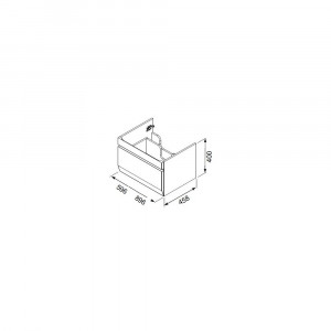 Set mobilier suspendat Oristo Horyzont si lavoar Amelia, 90cm , alb semi-mat - Img 3
