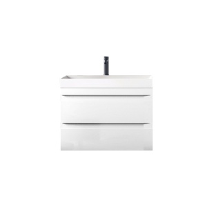 Set mobilier suspendat si lavoar Kolpasan Naomi 50 cm, alb