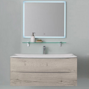 Set mobilier suspendat si lavoar Kolpasan Tara 110 cm, craft wood - Img 2