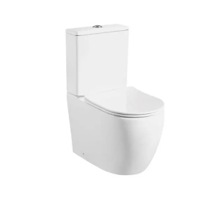 Set vas wc stativ rimless Foglia Oslo cu rezervor si capac soft close inclus, alb lucios - Img 2