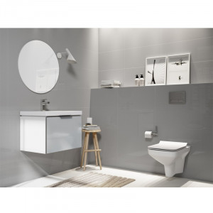 Set vas wc suspendat Cersanit Carina 724 CleanOn cu capac slim softclose - Img 3
