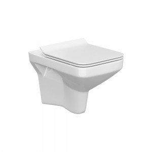 Set vas wc suspendat Cersanit Como 742 Cleanon cu capac slim softclose