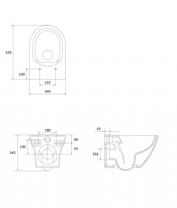 Set vas wc suspendat Cersanit Larga B331 Clean On cu capac slim softclose - Img 2