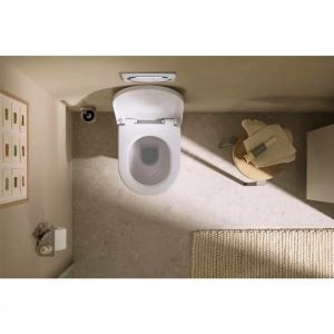 Set vas WC suspendat Hansgrohe GladeLake S Rimless AquaChannel Flush cu capac inchidere normala alb lucios - Img 2