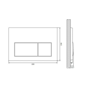 Set vas wc suspendat negru cu capac soft close Oslo, rezervor incastrat si clapeta negru mat Cersanit Presto II - Img 5
