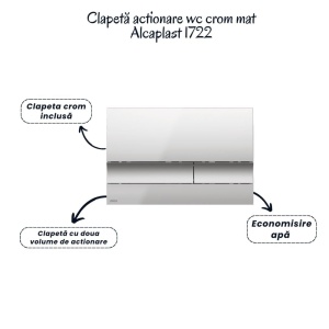 Set vas wc suspendat rimless cu capac soft close Alice, rezervor incastrat si clapeta crom mat Alcaplast - Img 5