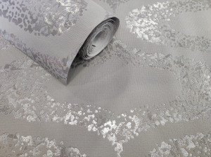 Tapet vinil Novamur Marburg 6560-30, lavabil, patina argintie, 10,05x0,53 m