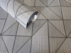 Tapet vinil Novamur Marburg 6708-30, lavabil, model geometric, 10,05x0,53 m