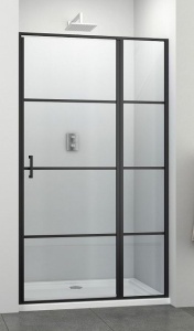 Usa batanta Sanotechnik Elite black grid, cu serigrafie ceramica, 120 cm - Img 2