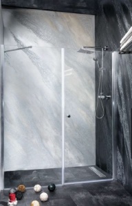 Usa de dus batanta Sanotechnik Brava 95-97x195 cm, crom - Img 5
