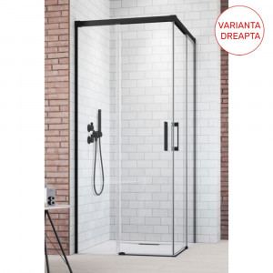 Usa de dus glisanta Radaway Idea Black KDD 90 R, dreapta