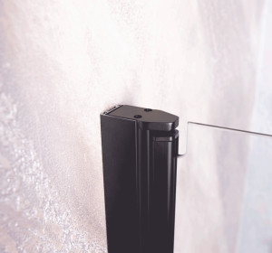 Usa de dus plianta Sanotechnik Optima Black, montaj stanga, 95-97x195 cm, negru mat - Img 5