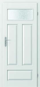 Usa interior Porta ROYAL Standard M, sticla chinchilla, Alb