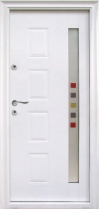 Usa metalica Tracia Apollo, dreapta, alb RAL 9016, 205 x 88 cm + accesorii