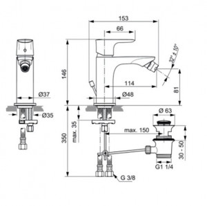 Baterie bideu Ideal Standard Connect Air RMTD SLM PU/M - Img 2