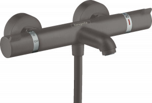 Baterie cada - dus termostatata Hansgrohe Ecostat Comfort negru - crom periat