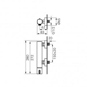 Baterie dus FDESIGN Meandro, crom - Img 2