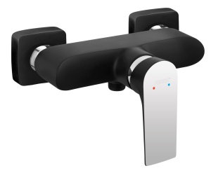 Baterie perete dus Ferro Algeo Square Black/Chrome, negru/crom