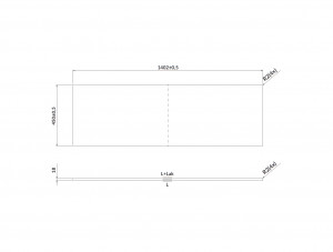 Blat pentru mobilier Cersanit Larga 140 cm, alb marmura - Img 2