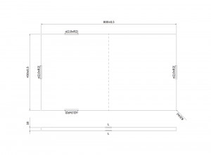 Blat pentru mobilier Cersanit Larga 80 cm, alb - Img 2