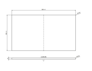 Blat pentru mobilier Cersanit Tirso Casmir, 80 cm, bej mat - Img 2