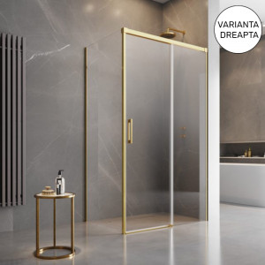 Cabina de dus Radaway Idea Gold KDJ cu usa glisanta si perete fix, 120Rx80 cm - Img 2