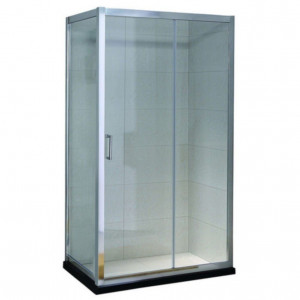 Cabina dus dreptunghiulara Belform Clear, usa culisanta, 120x90 cm, crom