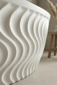 Cada baie freestanding Eva, acril, 170x80 cm, alb lucios  - Img 4