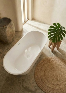 Cada baie freestanding Luma, acril, 170x75 cm, alb lucios - Img 7