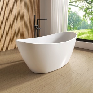 Cada baie freestanding ovala, Foglia Bella compozit, 158 x 77 cm - Img 3