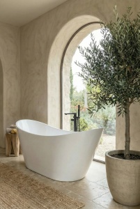 Cada baie freestanding Vela, acril, 170x75 cm, alb lucios - Img 4