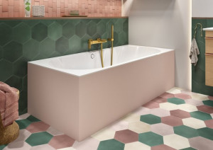 Cada baie rectangulara Villeroy&Boch Oberon 2.0, quaryl, 180x80 cm - Img 3