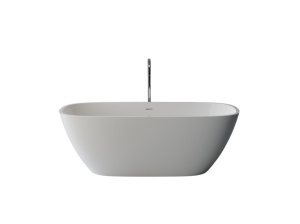 Cada freestanding dreptunghiulara, compozit alb mat, interior lucios, 150x73.6x50.7 cm, Foglia Aura - Img 2