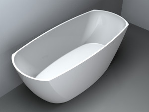 Cada freestanding Miraggio Alaska compozit 174x77 cm alb mat - Img 2