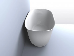 Cada freestanding Miraggio Santorini compozit 165x80 cm alb lucios - Img 4