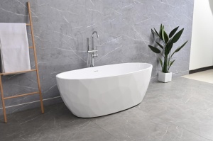 Cada freestanding ovala 9069, acril, 170x75 cm, alb lucios