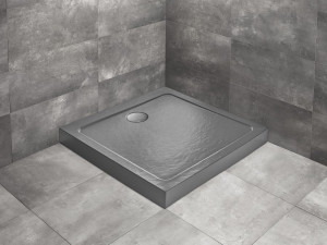 Cadita dus patrata Radaway Doros C Compact Stone Anthracite 90x90 cm
