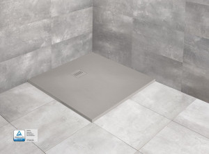 Cadita dus Radaway Kyntos C Cemento, compozit, 90x90 cm