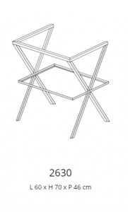 Cadru suport metalic pt.blat/lavoar Savini Due Linea 60cm negru - Img 2