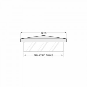 Capac stalp gard Star Stone Roma, 35x35x5 cm, smoke - Img 2
