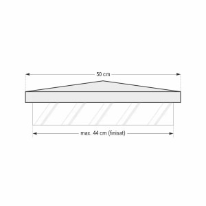 Capac stalp gard Star Stone Roma, 55x55x8 cm, silver - Img 4
