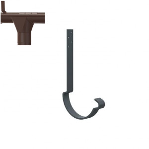 Carlig jgheab pentru sistem pluvial Metigla, metalic, D 165 mm, maro (RAL 8017)