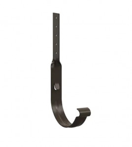 Carlig rasucit jgheab pentru sistem pluvial Bilka, metalic, D 125 mm, maro inchis (RAL 8019), mat