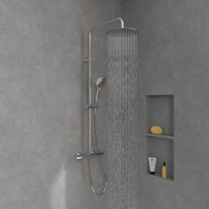 Coloana de dus cu termostat Villeroy & Boch Verve Showers, 3 functii, crom - Img 2